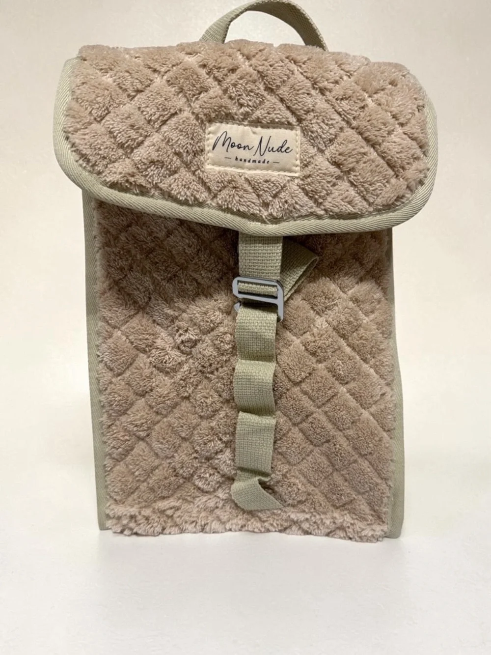 Moon Nude Plush Quilted Nude Lunch,  Snack or even cosmetic Handmade Carry Tote